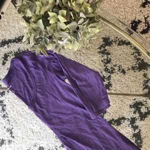 Purple 3/4 Length Scoop Neck Shirt
